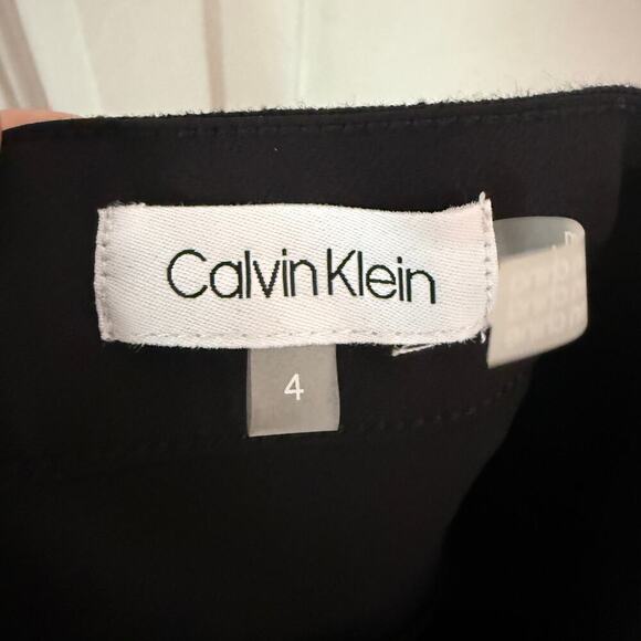 Calvin Klein Contrast Waist Skinny Pants Black Trouser Ankle Pant Size 4 NEW - Picture 5 of 8
